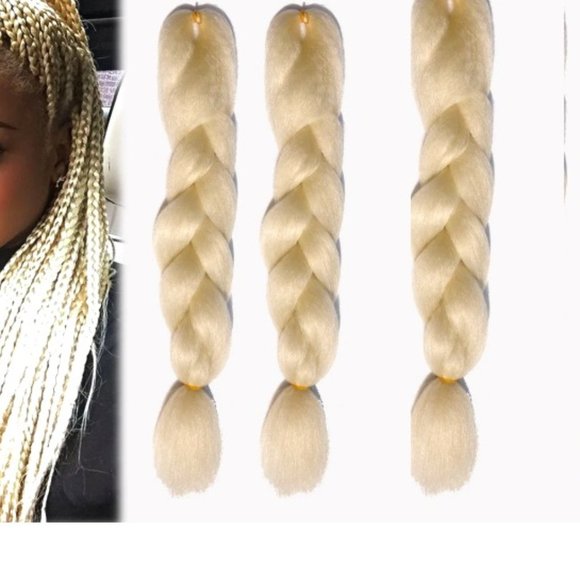 12 Pack Gina  Kanekalon Hair For Braiding 613 Platinum Blonde - Picture 1 of 3